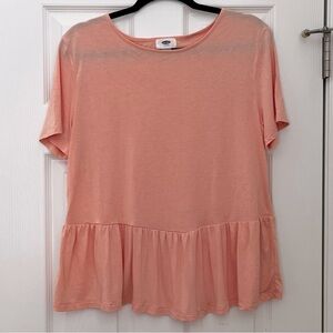 Old Navy Short Sleeve Peplum Shirt size medium